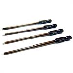 Power tool tip set 4pcs allen wrench 0.63,0.78,0.93 & ph screwdriver 4.0x100mm