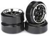 Räderset Drift LP " Wabe / Profil C" schwarz/chrom 1:10 (4)