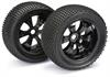 Räderset LP Truggy "Dirt" schwarz 1:8 (2)