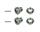 Wheelhexagon light +3mm /nut/pin (2) (SER600494)