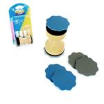 10 x Superfine scalloped 1500 grit pads 32mm (velcro)