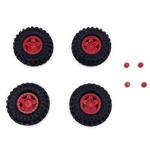 1.2inch Deep Star Wheel 68mm Mudder-XL Tire Set ( Red )