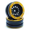 Beadlock Wheels PT-Bullet Schwarz/Gold 1.9 (2 pcs)