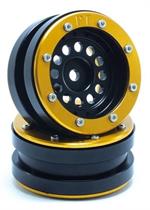 Beadlock Wheels PT-Bullet Schwarz/Gold 1.9 (2 pcs)