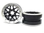 Beadlock Wheels PT-MESH black/silver 2.2 (2) ohne Radnabe