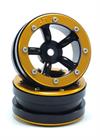 Beadlock Wheels PT-Safari Schwarz/Gold 1.9 (2 pcs)