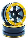Beadlock Wheels PT- Wave Schwarz/Gold 1.9 (2 pcs)