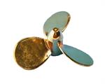 3-Blatt Propeller Messing 50mm rechts / M4