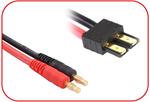 Ladekabel 4mm Goldkontaktstecker passend f. Traxxas 300mm