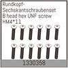 Rundkopf-Sechskantschrauben HM4*11