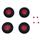 1.2inch Deep Star Wheel 68mm Mudder-XL Tire Set ( Red )