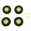 1.2inch Deep Star Wheel 68mm Mudder-XL Tire Set ( Yellow )