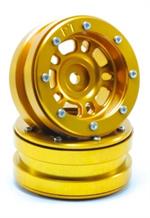 Beadlock Wheels PT- Distractor Gold/Gold 1.9 (2 pcs)