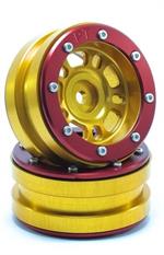 Beadlock Wheels PT- Distractor Gold/Rot 1.9 (2 pcs)
