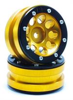 Beadlock Wheels PT- Ecohole Gold/Schwarz 1.9 (2 pcs)
