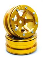 Beadlock Wheels PT- Slingshot Gold/Gold 1.9 (2 pcs)