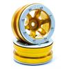 Beadlock Wheels PT- Wave Gold/Silber 1.9 (2 pcs)