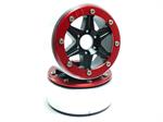 Beadlock Wheels SIXSTAR schwarz/rot 1.9 (2) ohne Radnabe