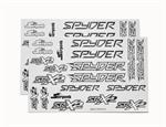 Decal sheet spyder black/white (2) (SER500102)