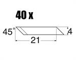 Ersatzklingen 45° abgewinkelt - 40 Stk.