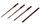 Power tool tip set (4) - allen wrench 2.0 & 2.5mm + phillips screwdriver 4.0 & 5.8mm